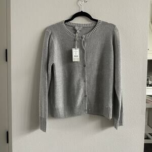 Pure Collection Sequin Crew Cardigan New Us 12